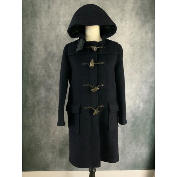 RARE Vintage 80s Brooks Brothers Wool Hooded Duffle Coat 44 , size XL - Picture 4 of 11